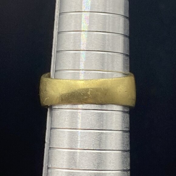 Men's Signet Ring  Vintage Size 11 Gold Tone Wide 12 mm 11 grams LOOK - Picture 11 of 14